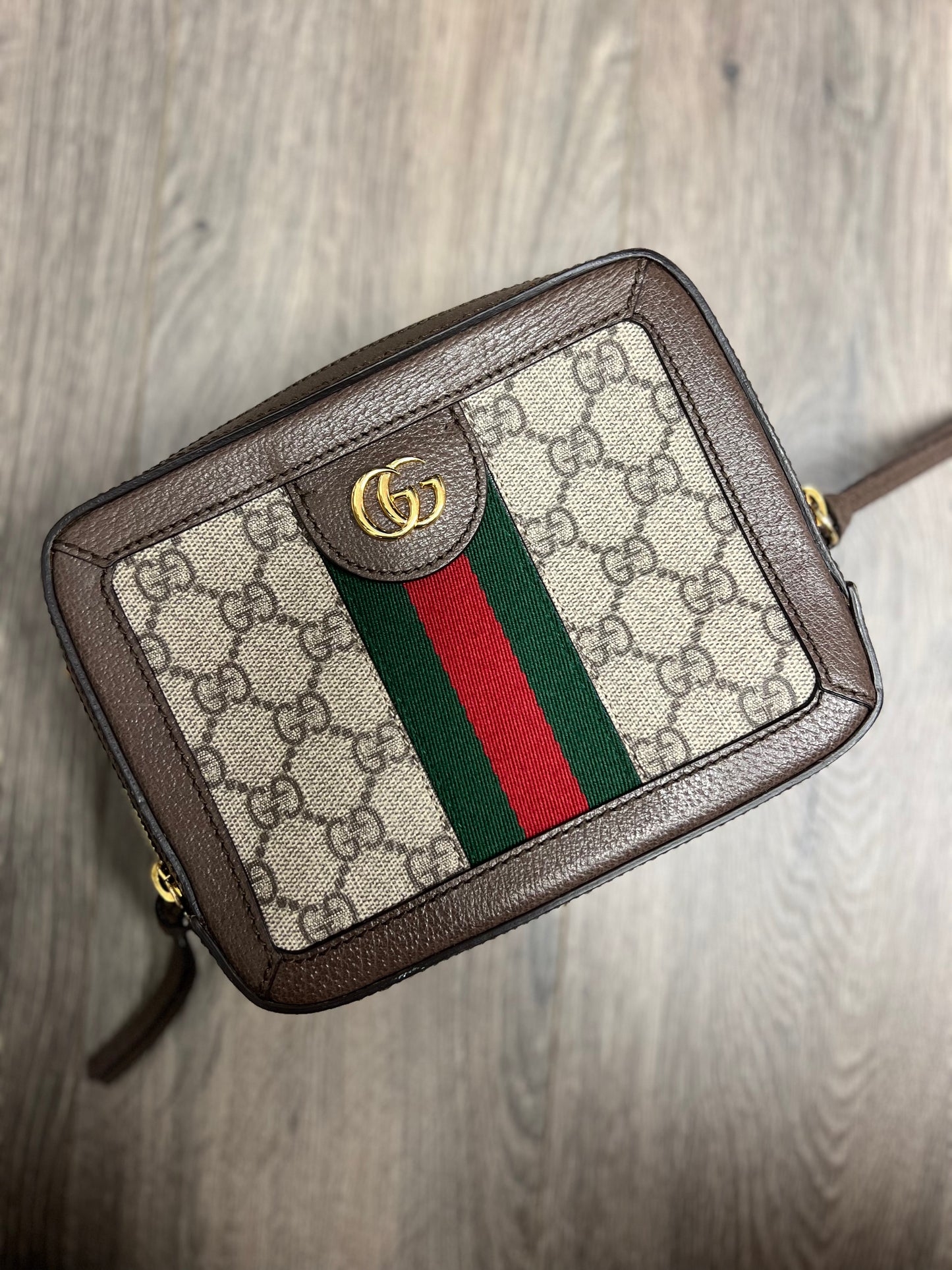 Mini GG Supreme Web Ophidia Top Handle Bag