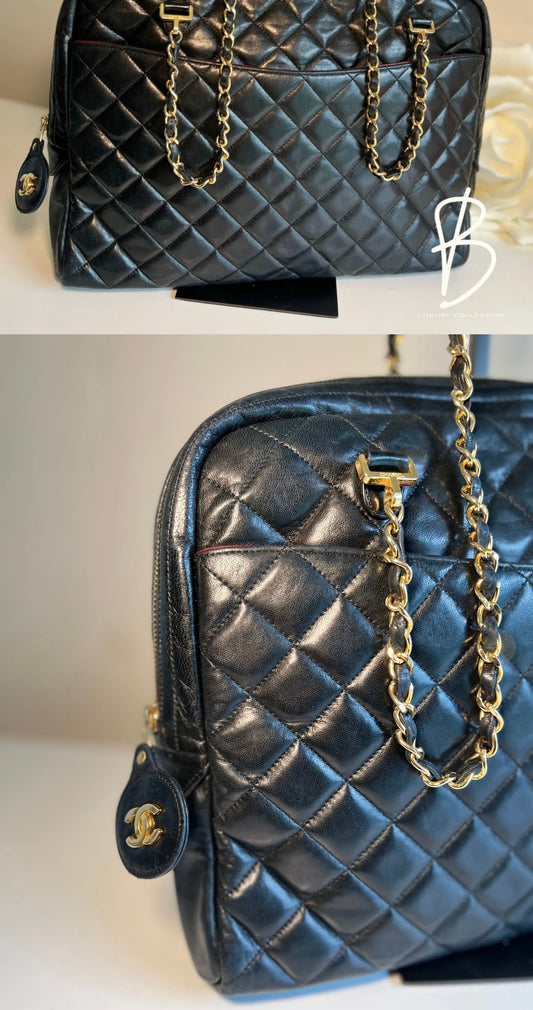 Chanel Matelasse Tote Bag Shoulder Lambskin