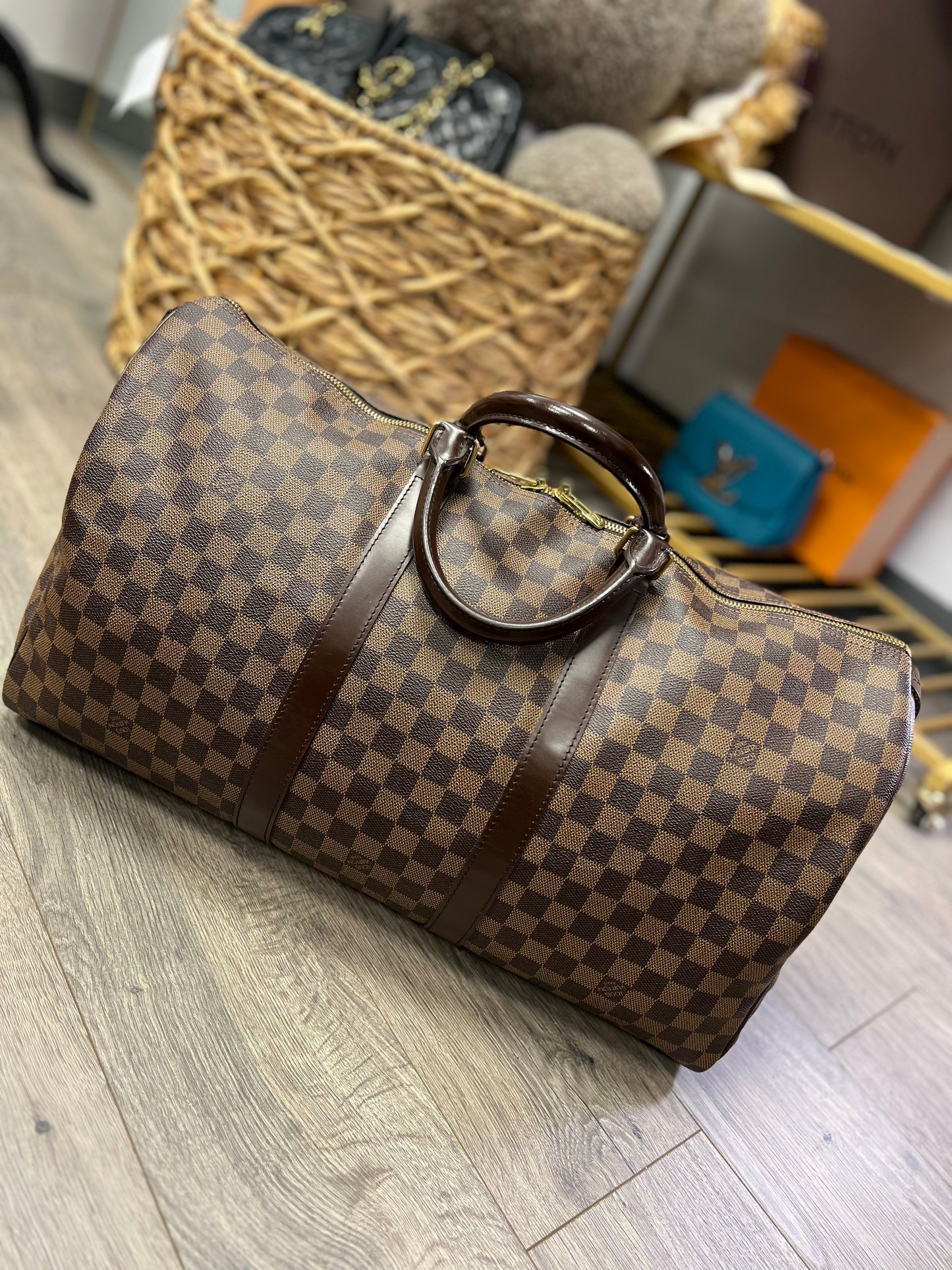 Louis Vuitton KEEPALL 50 Damier Ebene